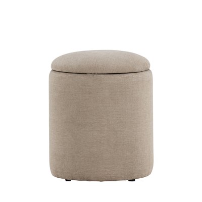 Pouf coffre rond en tissu ø32cm - Limpen VENTURE HOME