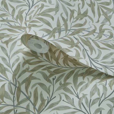 Willow Boughs Linen Wallpaper WILLIAM MORRIS BY CLARKE & CLARKE