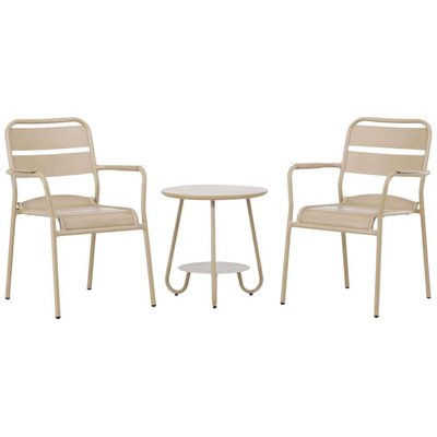 Ensemble table et 2 chaises en aluminium Faro Cafe VENTURE HOME