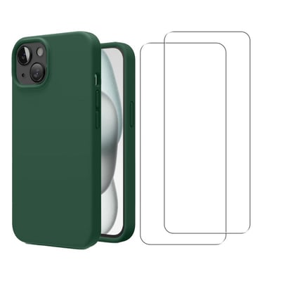Coque iPhone 15 antichoc + 2 vitres EVETANE