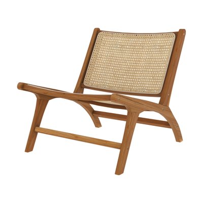 Fauteuil en teck et tressage cannage en rotin - KILKA RENDEZ-VOUS DÉCO