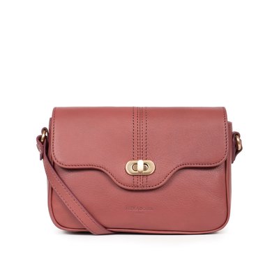 Sac porté travers  Cuir PRALINE HEXAGONA