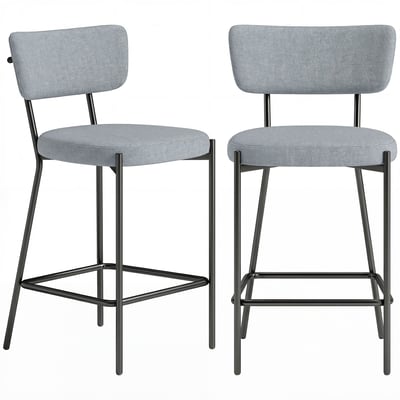 Tabouret de bar Tissu effet lin (100 % HOMCOM