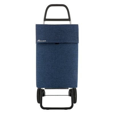 JEAN TWEED - Chariot de course 2 roues, élégant et pratique, idéal pour transporter vos achats avec style - Bleu marine ROLSER