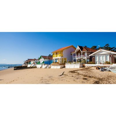 Tableau Sur Toile Plage Village De L'herbe 45x135 Cm PLAGE CEANOTHE
