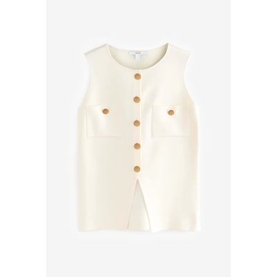 Gilet habillé en maille avec boutons NEXT