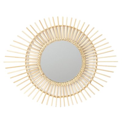 Miroir ovale en rotin THE HOME DECO FACTORY