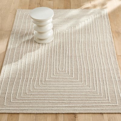 Tapis tufté main, en laine brodée, Ikar AM.PM