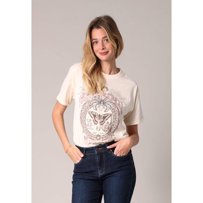T-shirt en 100% coton imprimé papillon
 CELESTE DEELUXE