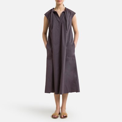 Платье длинное прямое, с короткими рукавами SOEUR