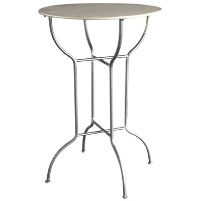 Table haute mange-debout en métal laqué Gris antique AUBRY GASPARD