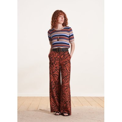 Pantalon large en lin taille haute LA FEE MARABOUTEE