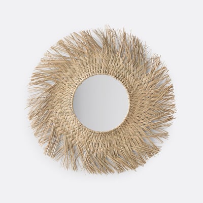 Loully 70cm Diameter Sunburst Straw Mirror LA REDOUTE INTERIEURS