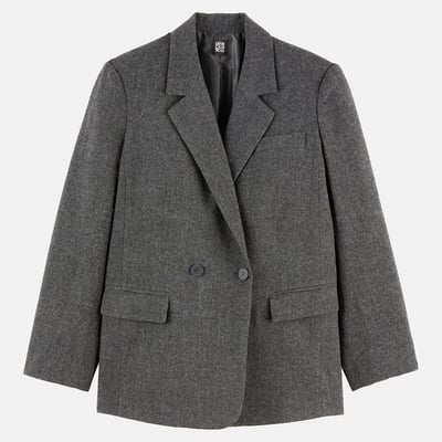 Marl Effect Oversized Blazer LA REDOUTE COLLECTIONS