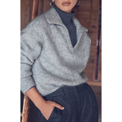 Pull col camionneur BROOKE en mohair Maison 123