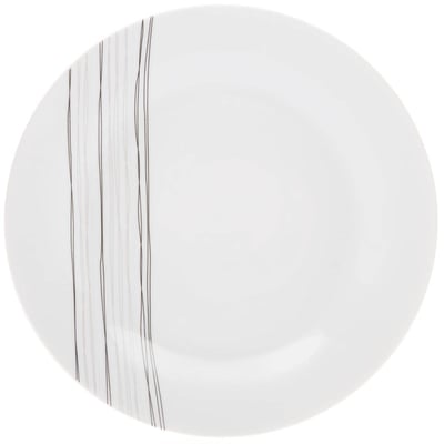 Lot de 6 assiettes plates en porcelaine LIGNES SECRET DE GOURMET