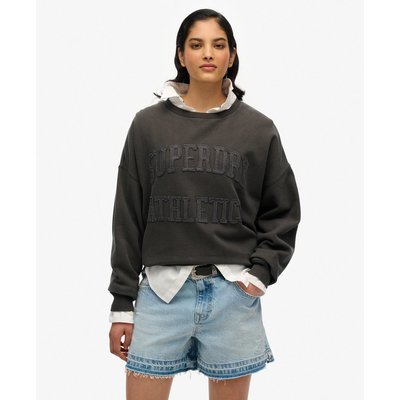 Sweat à col rond et texte ton sur ton appliqué Athletic Essentials SUPERDRY