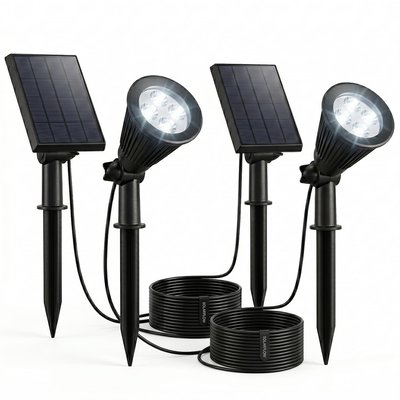 Lot de 2 spots solaires projecteurs 2X SPIKY AWAY W34 LUMISKY