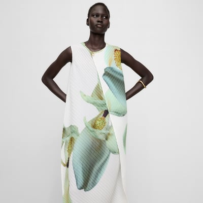 Robe à devant croisé et coupe ballon ADOLFO DOMINGUEZ