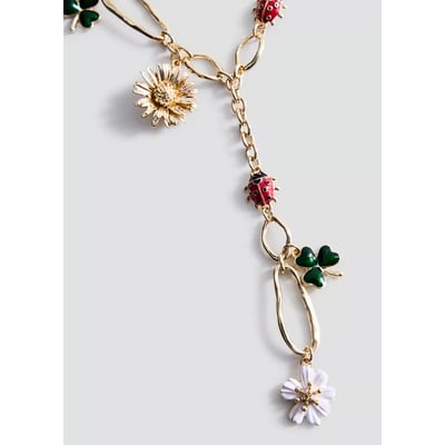 Collier perles fleurs MANGO