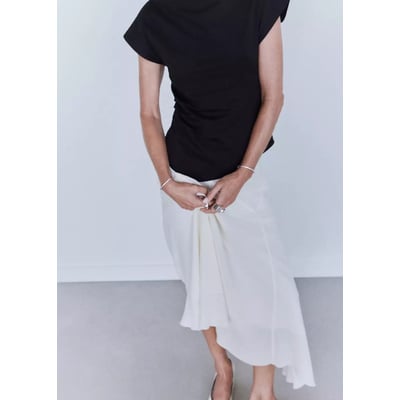 T-shirt coton bas asymétrique MANGO