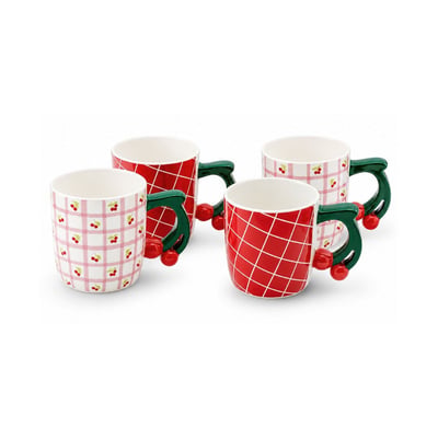 Lot de 4 mugs, Fruits en Folie ARTIME