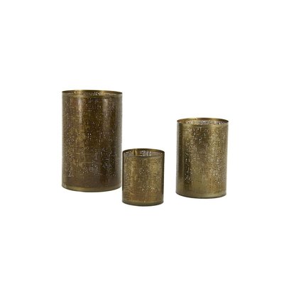 Photophores en métal doré (Lot de 3) AUBRY GASPARD
