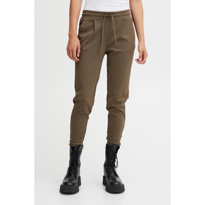 Pantalon coupe slim, taille élastiquée ICHI