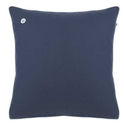 Taie d'oreiller unie en coton bio, Made in France, CŒUR BLEU A DEMAIN