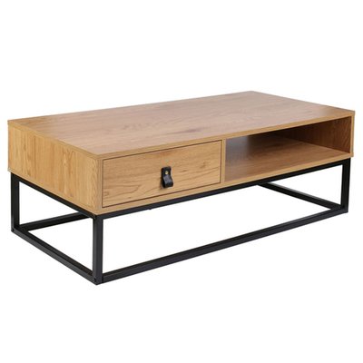 Table basse Abbott en MDF et métal - 1 tiroir TOILINUX