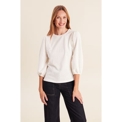 Blouse droite col rond manches 3/4 BREAL