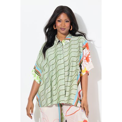 Chemisier au tombé fluide, style patchwork ULLA POPKEN