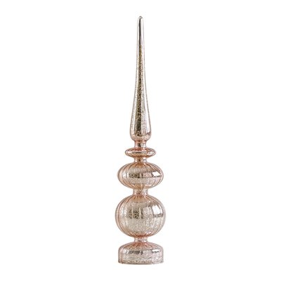 Ornement mercurisé lumineux rose - Grand modèle MATHILDE M