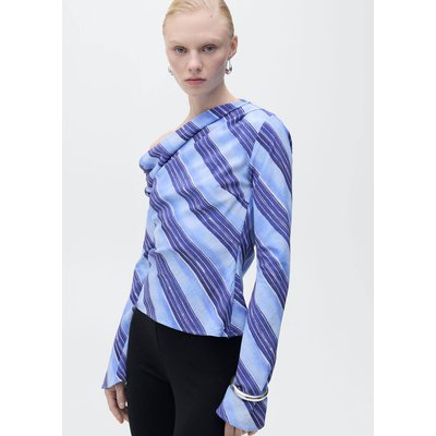 Blouse asymétrique rayures MANGO
