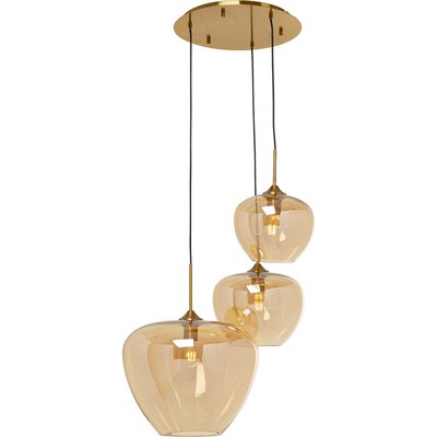 Suspension en verre et acier, SPHERE KARE DESIGN