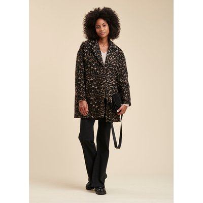 Manteau 3/4 jacquard peau de bête LA FEE MARABOUTEE