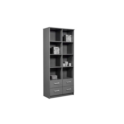 Bibliothèque 8 cases 4 tiroirs TERRE DE NUIT