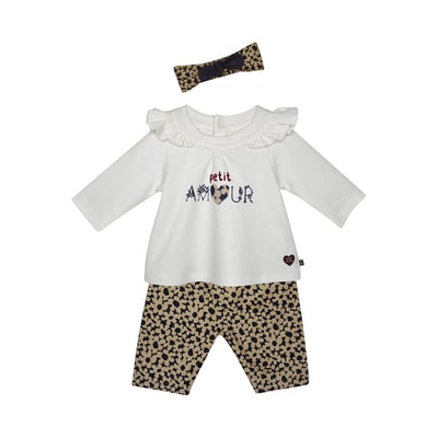 Tunique + pantalon + bandeau fleurette SUCRE D'ORGE
