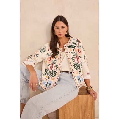 Veste brodée à manches longues en coton VOLTIGE Maison 123