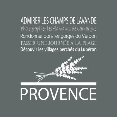 Tableau Mural Provence ILLUSTRATION CEANOTHE