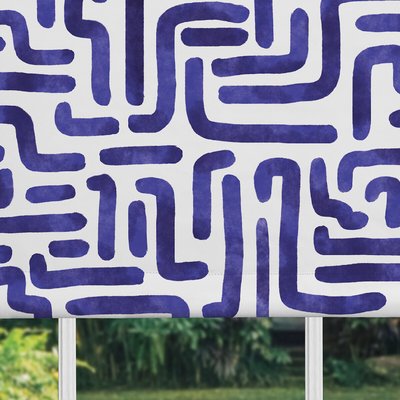 Abstract Grid Blackout Roller Blind Made to Order SO'HOME