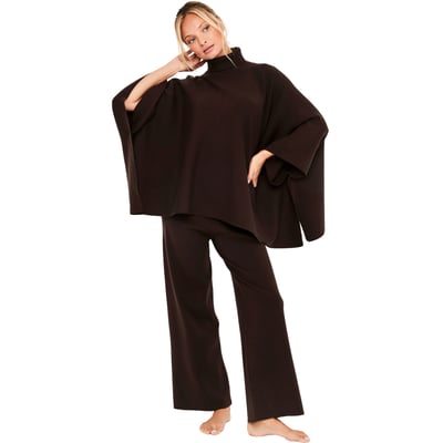 Pyjama pantalon évasé poncho col montant The Knit Code SELMARK