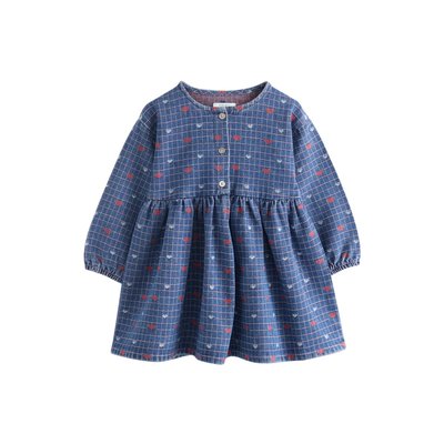 Robe en denim manches longues avec cœur NEXT