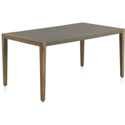 Table en bois d'acacia et plateau effet béton  naturel RECOLLECTION