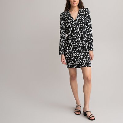 Robe courte col V, manches longues LA REDOUTE COLLECTIONS