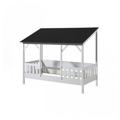 MALIA Lit cabane avec toit + lit gigogne VIPACK
