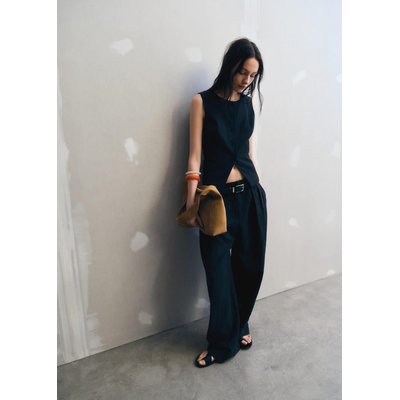 Gilet de costume droit en lyocell MANGO