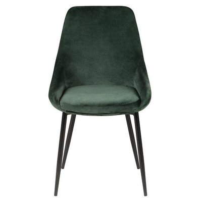 Chaise en velours marron pieds métal BARI ZAGO