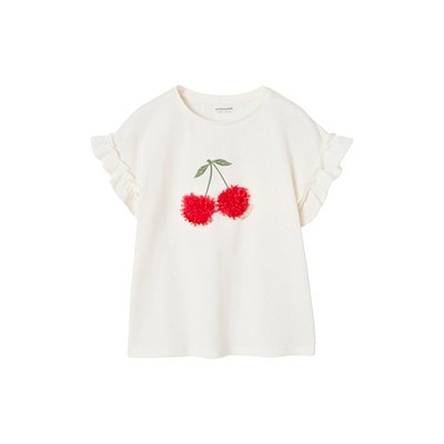 T-shirt à motif irisé manches courtes volantées VERTBAUDET