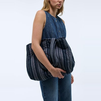 Sac cabas rayé matelassé BIO GOTS MONOPRIX